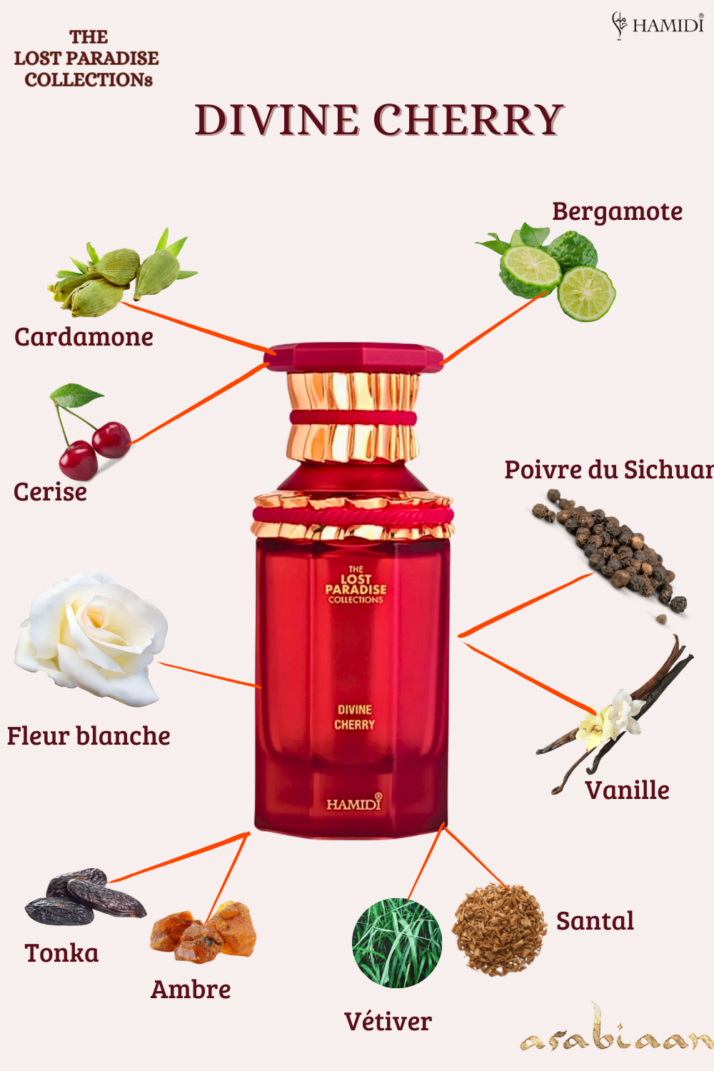 DIVINE CHERRY By Hamidi Eau De Parfum Spray 100ML Unisex