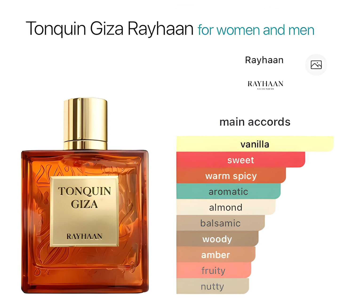 Rayhaan Tonquin Giza, Eau de Parfum, Unisex, 100 ml