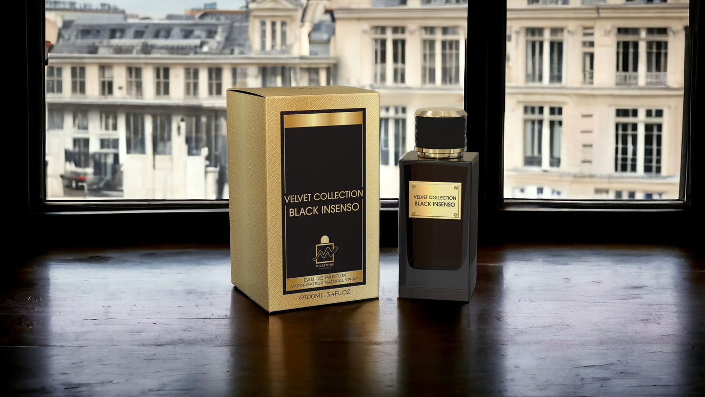MILESTONE Velvet Collection Black Insenso (Unisex)  100ML EDP