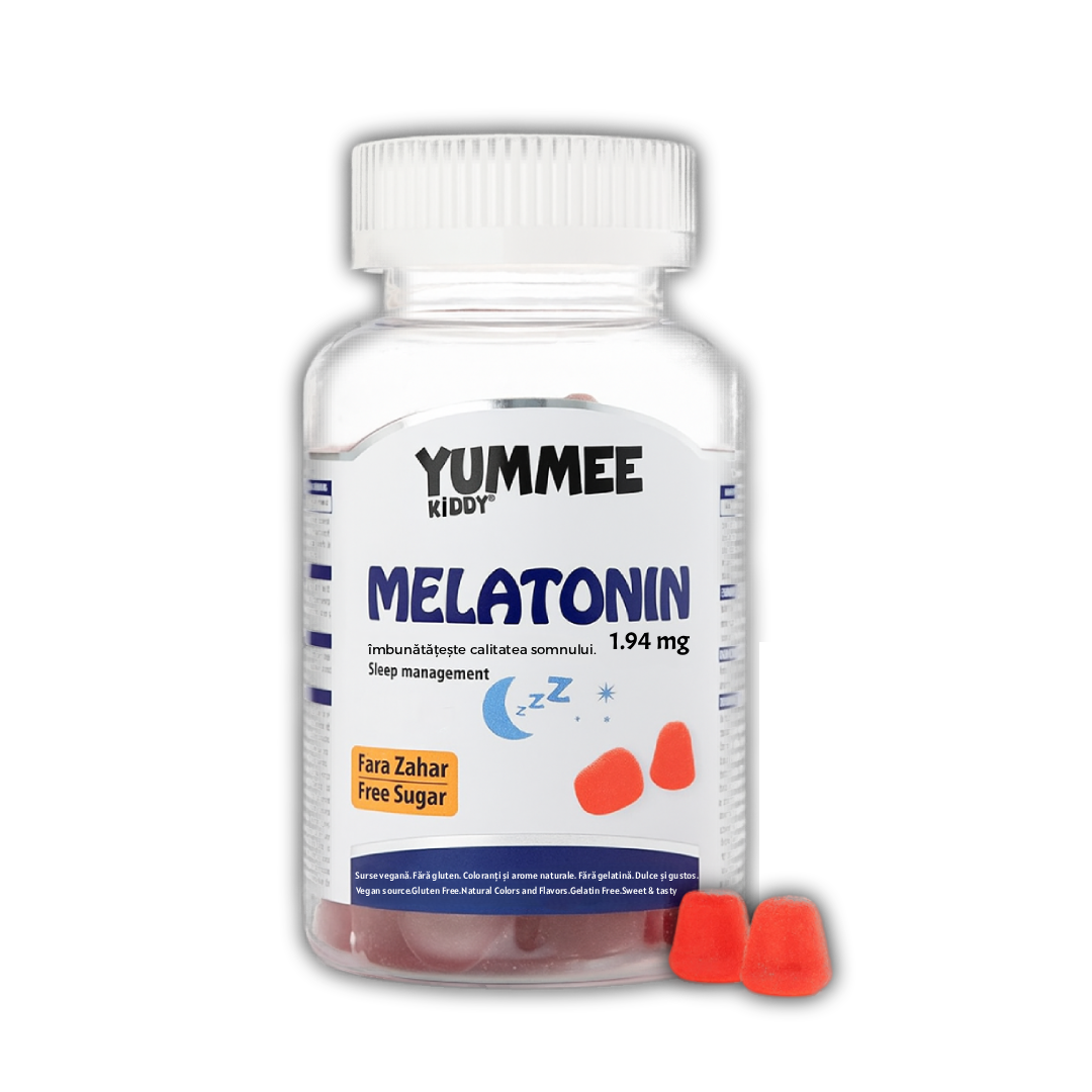 YUMMEE KIDDY Melatonin Gummies, 1.94mg, 60 pieces, strawberry flavor, sugar free