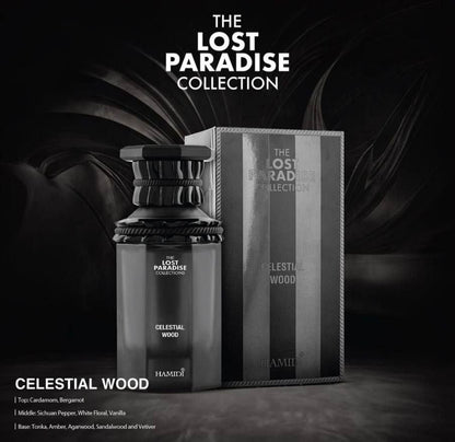 CELESTIAL WOOD EDP Spray 100ML By Hamidi Blend of Spices & Aromatic Woods.