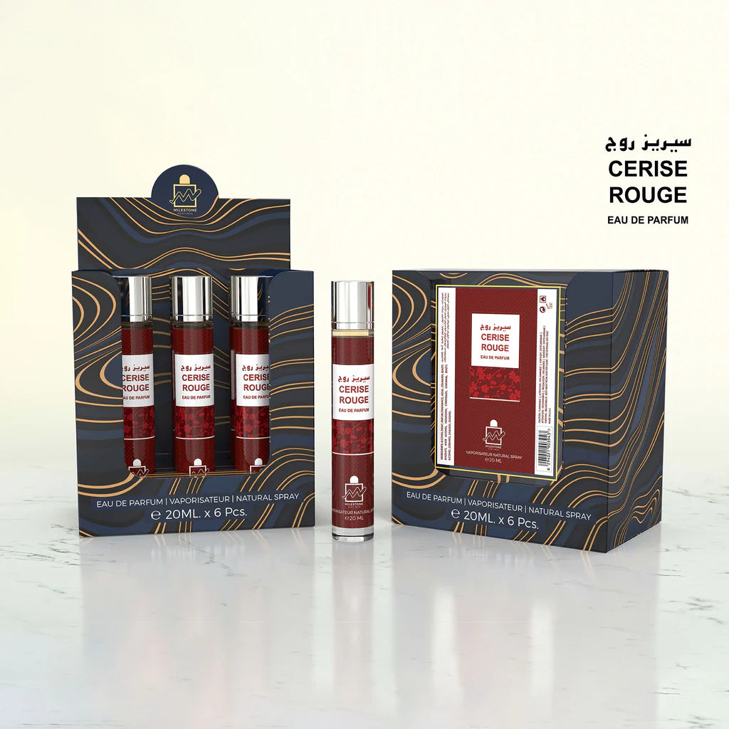 MILESTONE Cerise Rouge Eau De Parfum 5x 20ml Plus 1 Free Tester