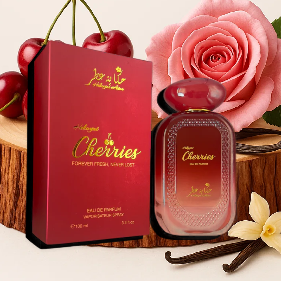 Hekayat Attar Cherries Eau de Parfum, 100 ml, sweet and floral notes, for women