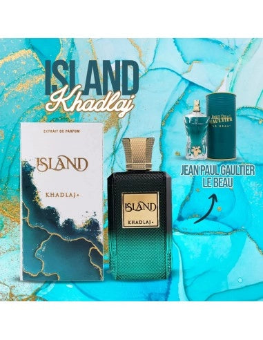 Khadlaj Perfume Extract, Island, Unisex, 100 ml (Inspired by Le Beau Le Parfum Jean Paul Gaultier.)