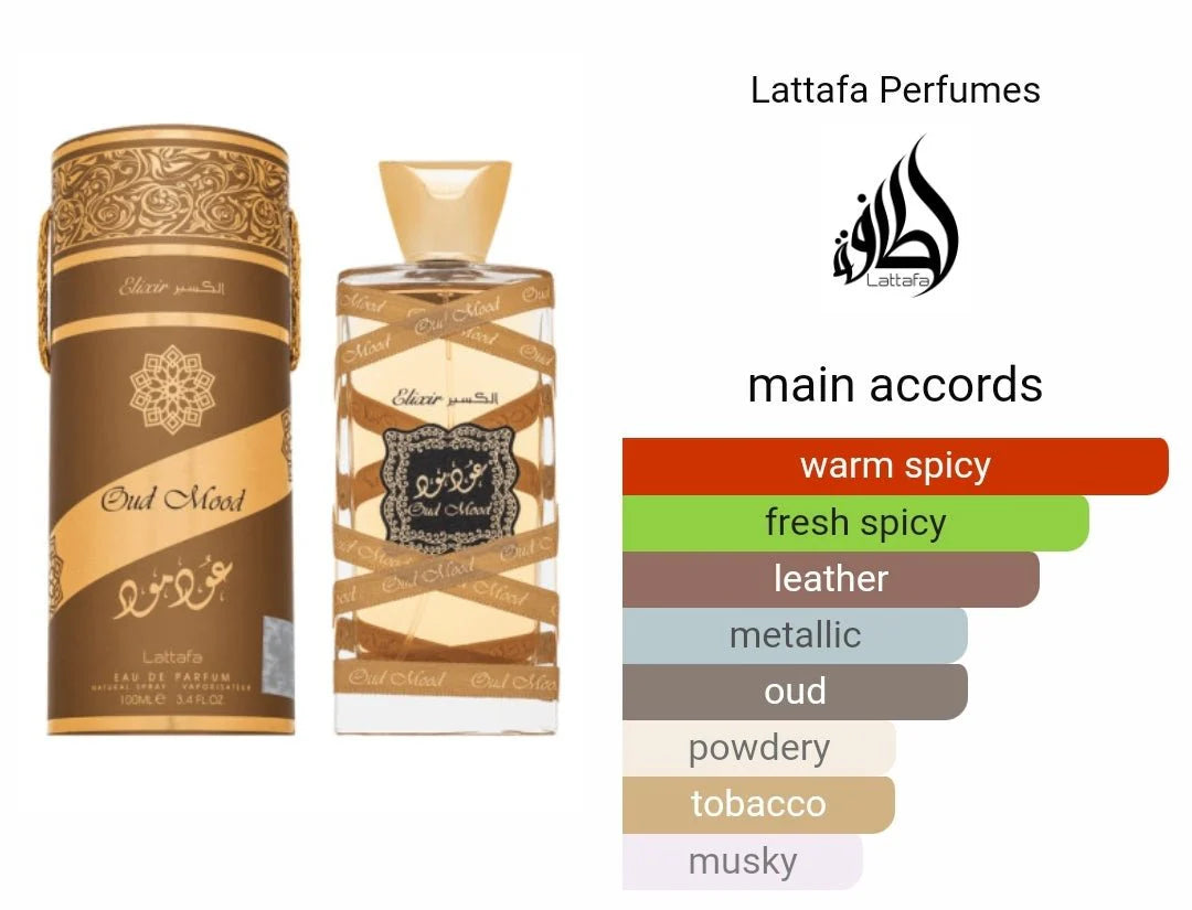 Oud Mood Elixir By Lattafa Unisex 100 ml Oriental perfume