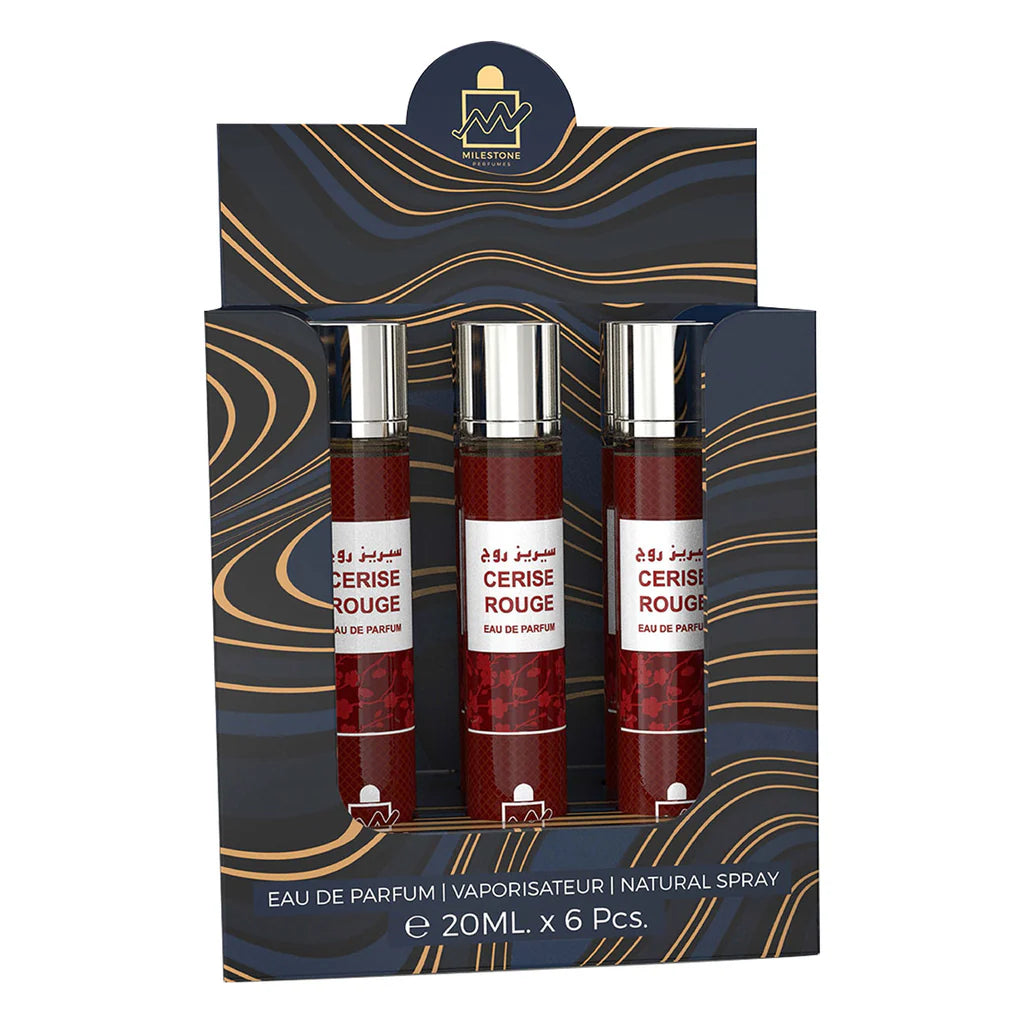MILESTONE Cerise Rouge Eau De Parfum 5x 20ml Plus 1 Free Tester